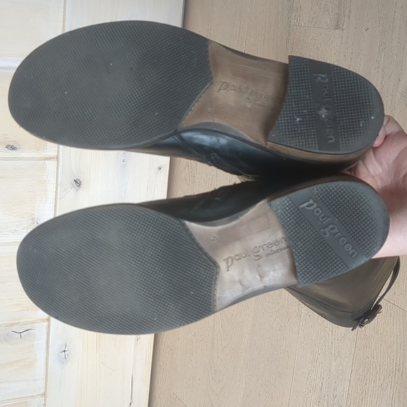 Paul Green Black Leather Knee High Boots 7.5 - Picture 7 of 10